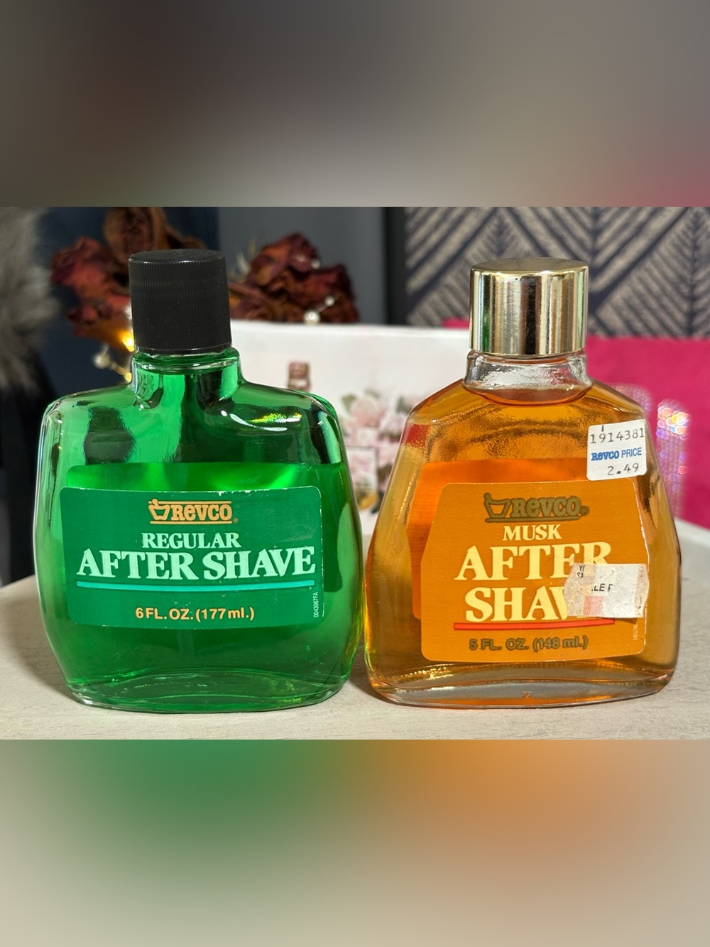Vintage Revco After Shave Lot - Regular & Musk - Rare Pharmacy Collectible